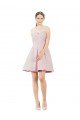 Short Knee Length Sweetheart Satin Cocktail Dress UK