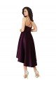 Elegant High Low Satin Cocktail Dress with Criss Cross Back UK