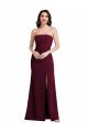 Strapless Crepe Cocktail Dress with Front Slit UK