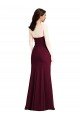 Strapless Crepe Cocktail Dress with Front Slit UK