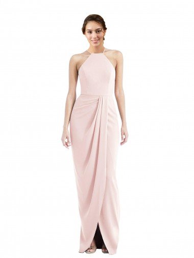 Halter Draped Tulip Skirt Cocktail Dress UK