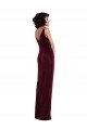 Draped Skirt Faux Wrap Velvet Cocktail Dress UK