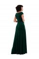 Cowl Neck Cap Sleeve Velvet Cocktail Dress with Pockets UK