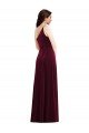 One Shoulder Spaghetti Strap Velvet Cocktail Dress with Pockets UK