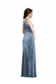 One Shoulder Draped Velvet Cocktail Dress UK